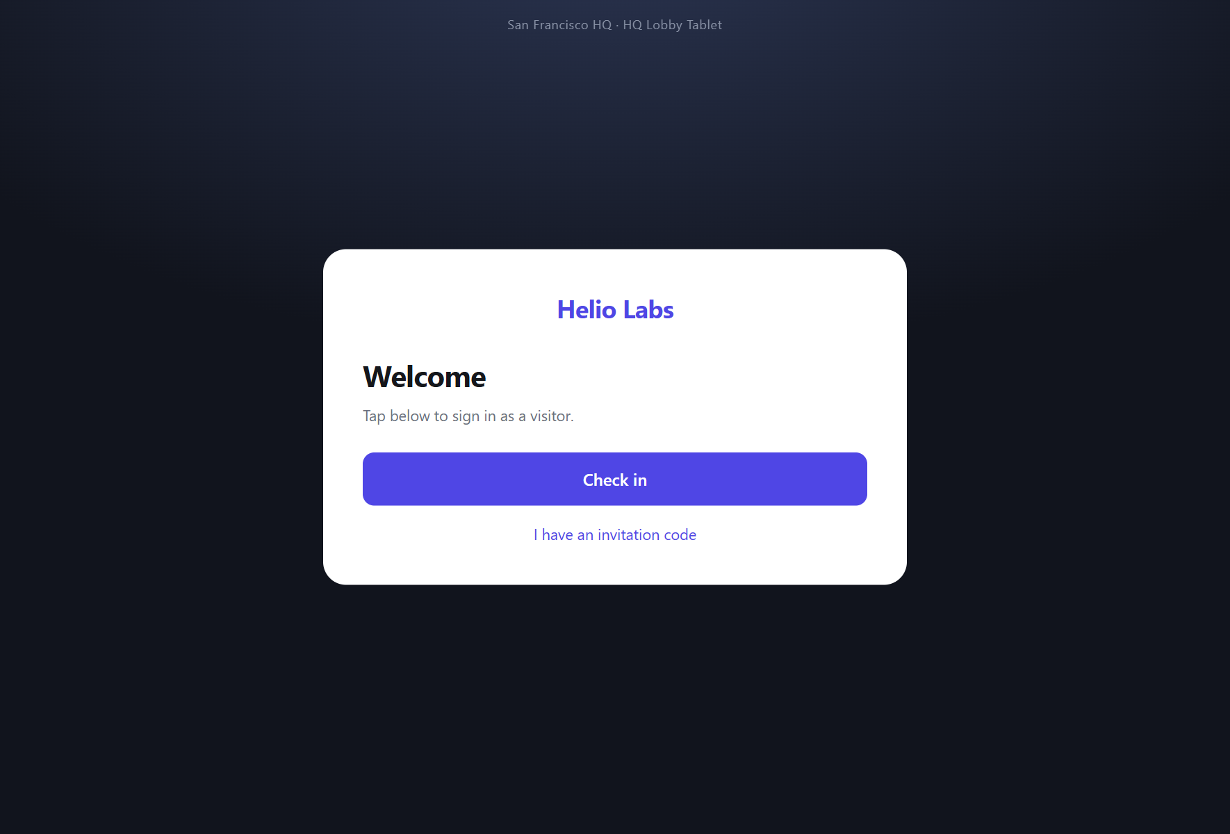 The redesigned WelcomeDesk kiosk check-in flow in version 2.0